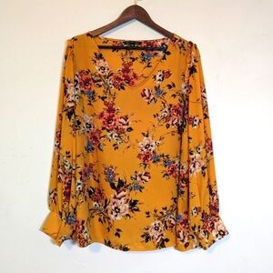 Yellow Floral Blouse